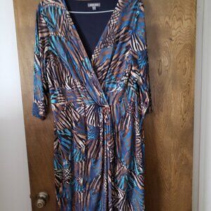 Animal print/geometric dress